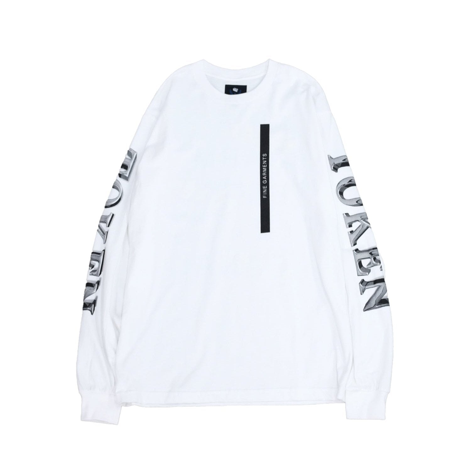 TOKEN / TOKEN TOKEN FINE GARMENTS LS T TOKENよりらしいロンTの入荷です。フロントに【FINE GARMENTS】。バックにはイエローフレイム【TOKEN】。さらには両袖にも【TOKEN】プリント。肌触りの良いボディを仕様。ちょっと細長めのシルエットでしょうか。Tシャツとのレイヤードも抜群です。正面画像。