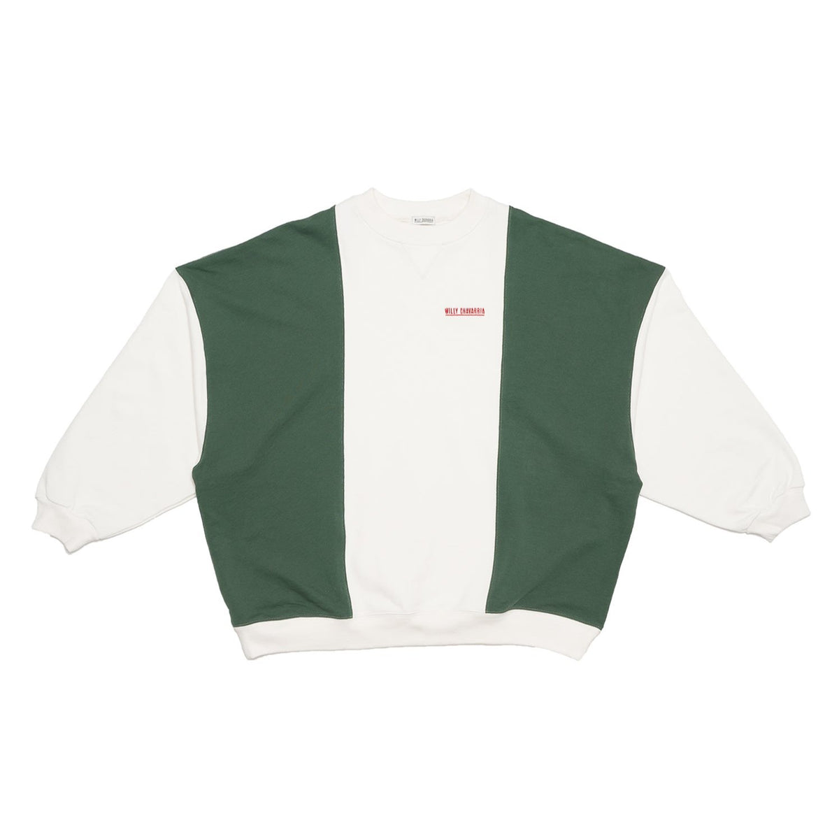 <span style="color: #f50b0b;">Last One</span> WILLY CHAVARRIA / HOOLIGAN BLOCK SWEATSHIRT Bright White & Forest
