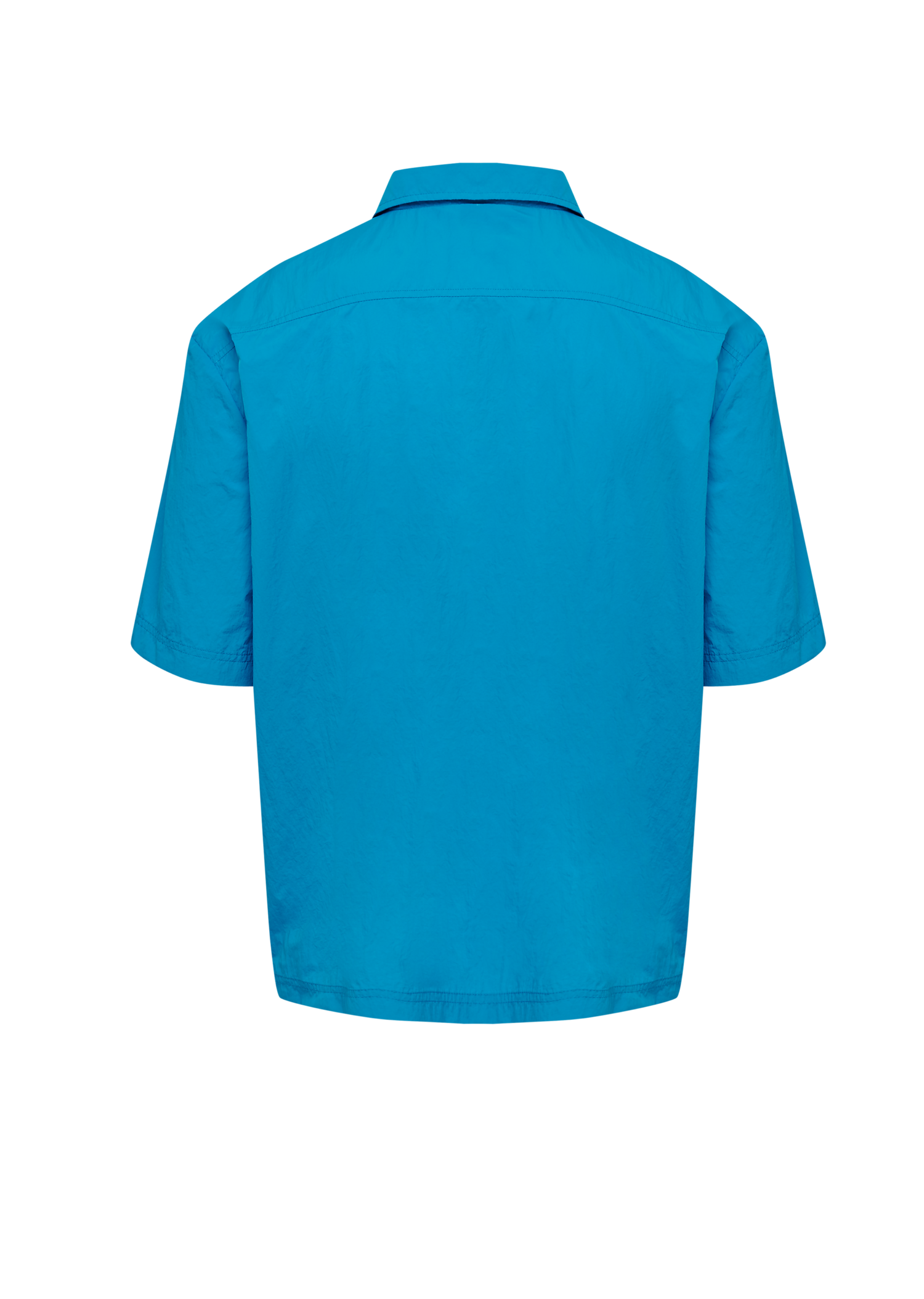 Willy Chavarria (ウィリーチャバリア) × hummel (ヒュンメル) HOME BOY SHIRT ATOMIC BLUE 20SSコラボレーションアイテム。バック画像。