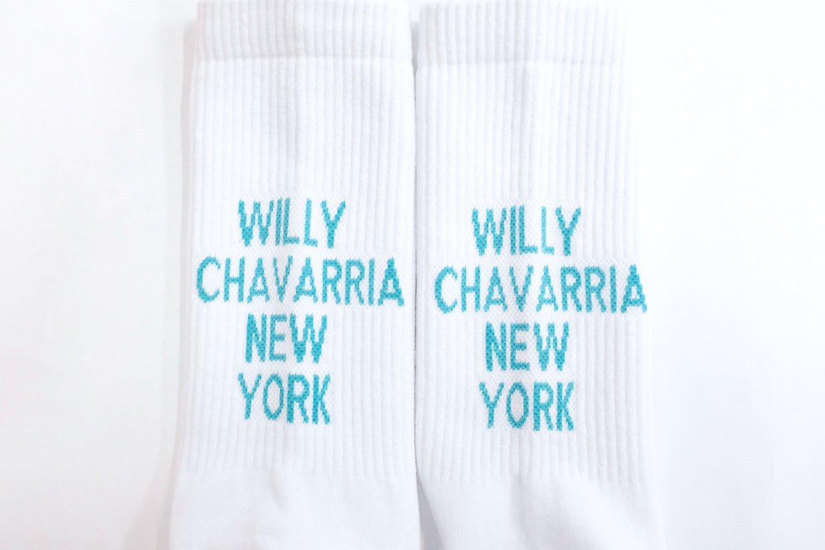 WILLY CHAVARRIA / WILLY SOCKS OPTIC WHITE × SCUBA BLUE
