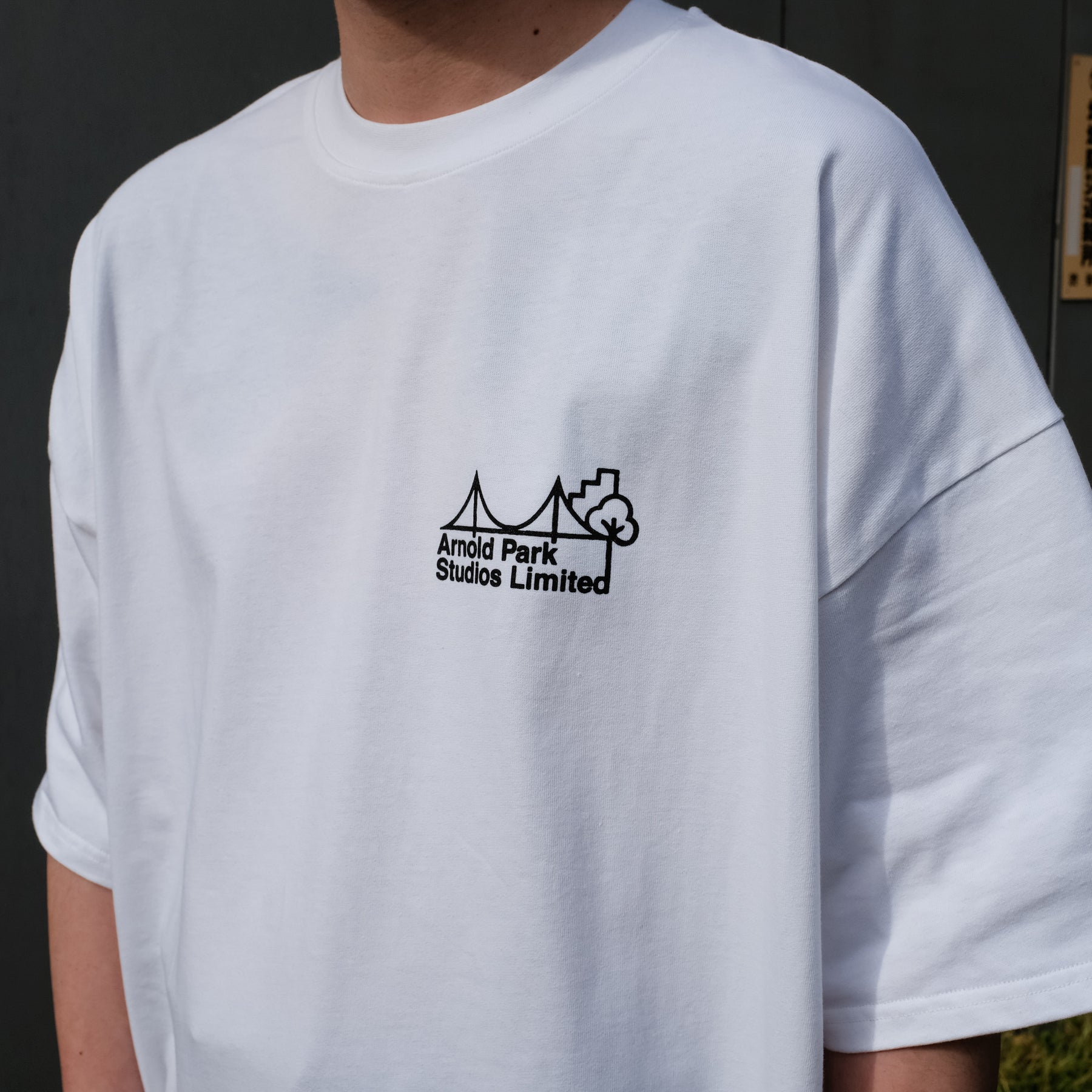 ARNOLD PARK STUDIOS / BRIDGE LOGO SS T WHITE