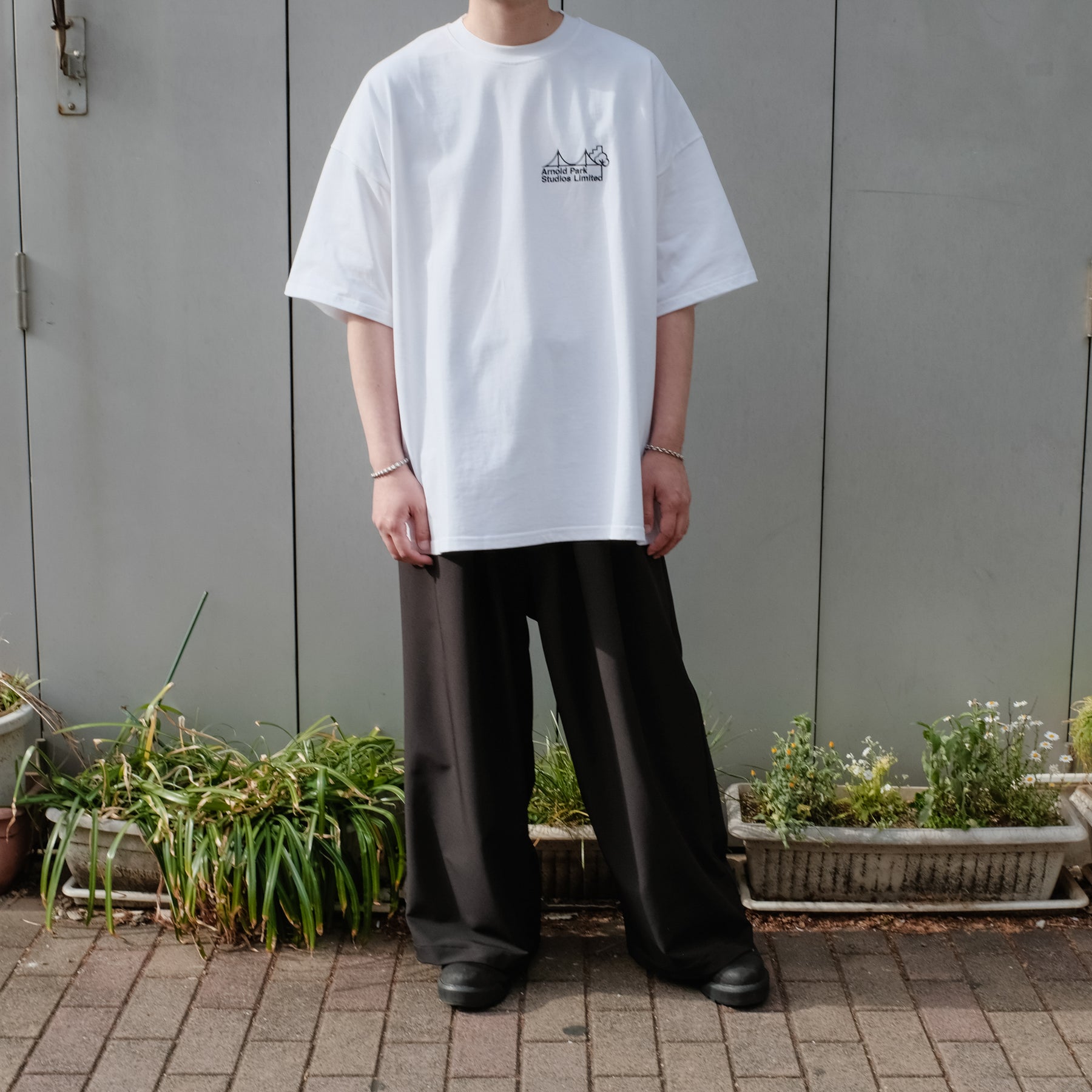 ARNOLD PARK STUDIOS / BRIDGE LOGO SS T WHITE