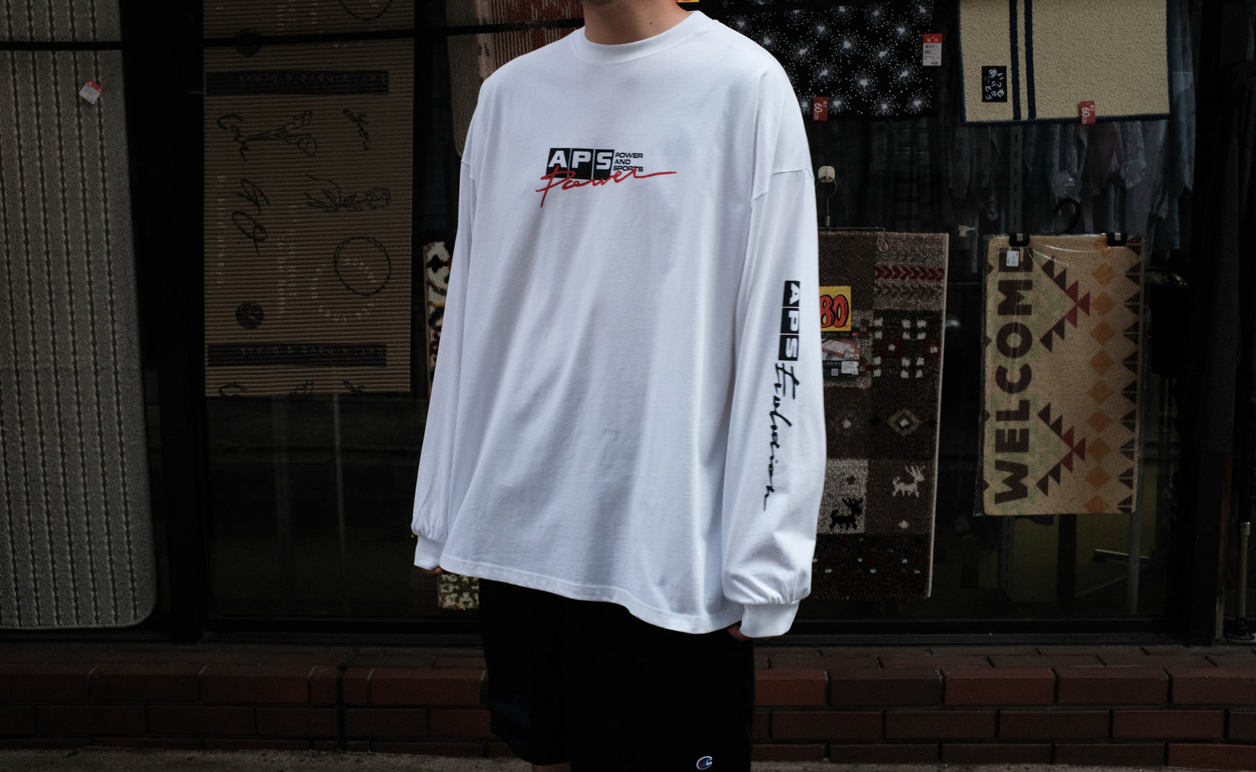 <span style="color: #f50b0b;">Last One</span> ARNOLD PARK STUDIOS / POWER LOGO LS T WHITE