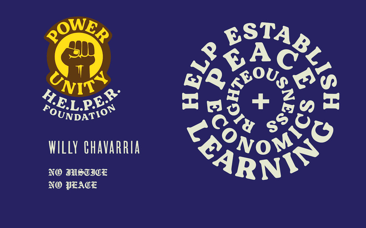 WILLY CHAVARRIA / ウィリーチャバリア HELPER SWEAT PANT NAVY 日本での展開は当店のみとなります。ウエストゴム紐仕様。裏起毛。 【COMMUNITY】 WILLY CHAVARRIA COMMUNITYプログラムは、パートナーシップ、援助を通じて 人道主義的援助や社会的な問題をサポートします。 WILLY CHAVARRIAのブランド気質はプレスやソーシャルメディアで取り上げられ、特に現在のアメリカ社会に対する社会的な正義を唱えて来ました。ロゴ画像。