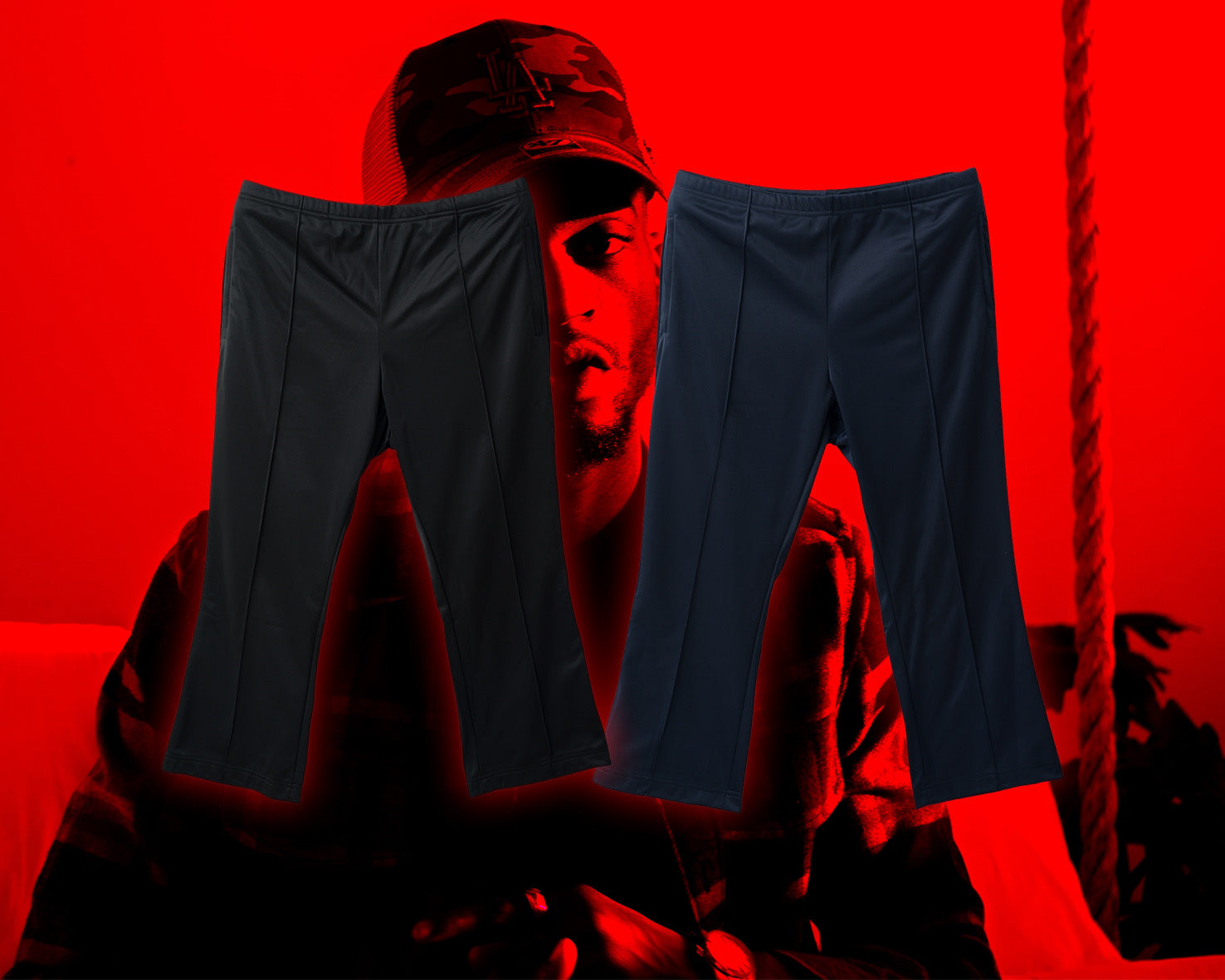 <span style="color: #f50b0b;">Last One</span> WILLY CHAVARRIA / BOOGIE NIGHT TRACK PANT NAVY