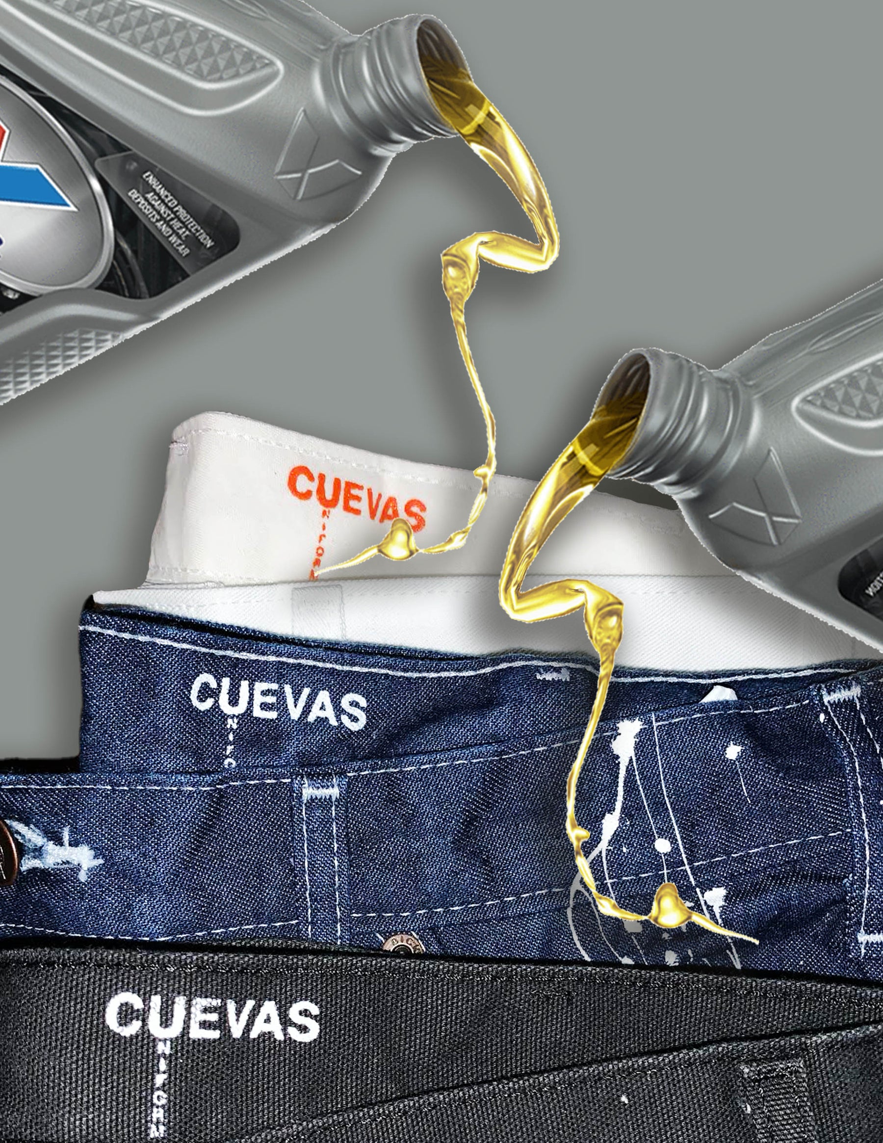 <span style="color: #f50b0b;">Last One</span> CUEVAS UNIFORM / SPLATTER DENIM