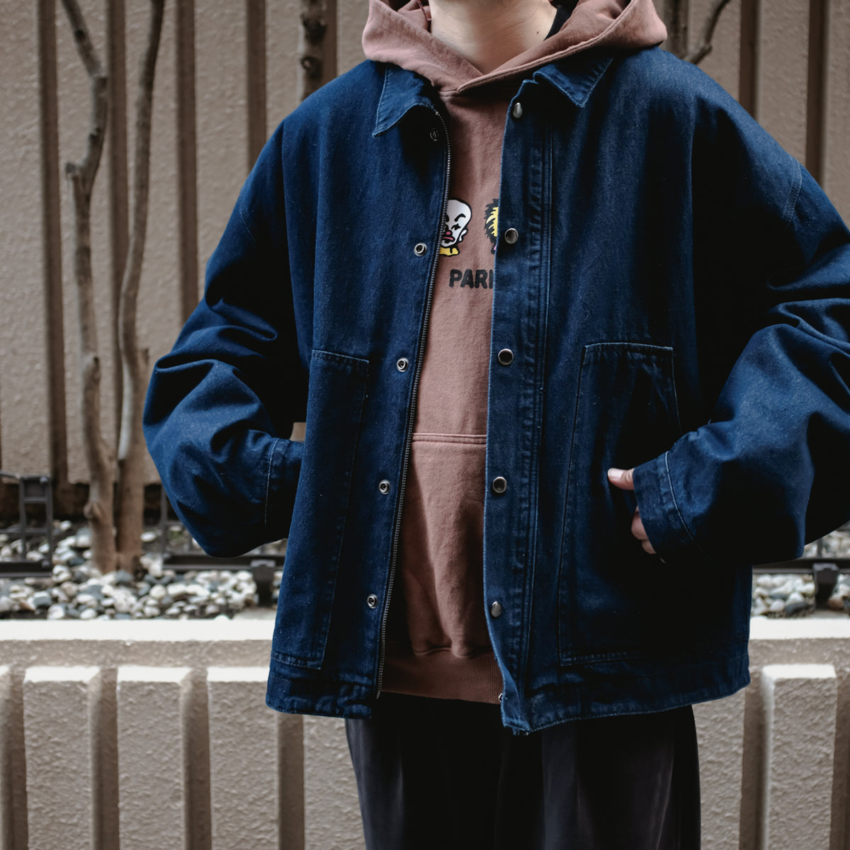 WILLY CHAVARRIA /フルジップ カラーデニム オーバージャケット WILLY CHAVARRIA /フルジップ カラーデニム オーバージャケット