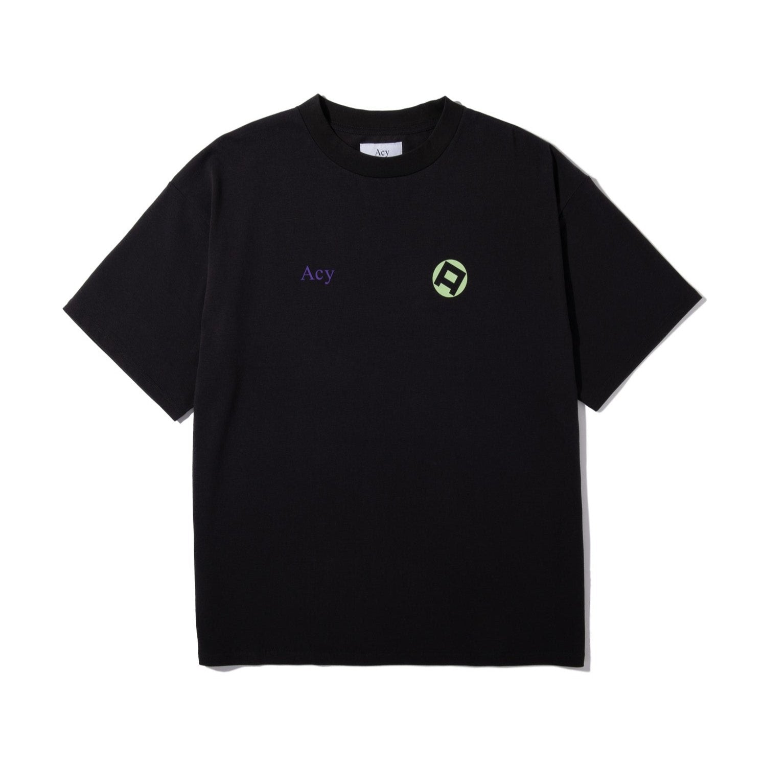 <span style="color: #f50b0b;">Last One</span> Acy / CIRCLE TEE L.BLACK