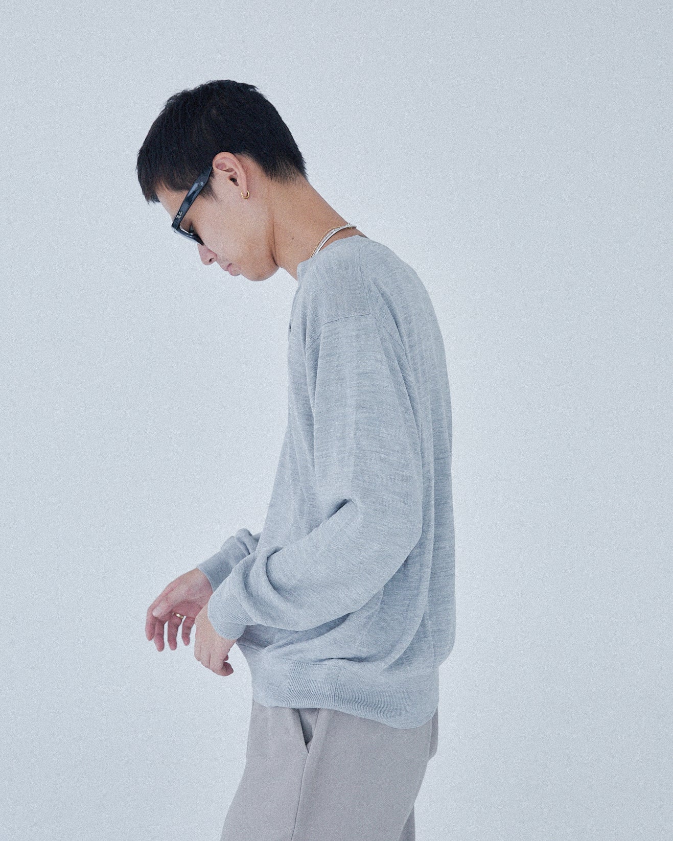 <span style="color: #f50b0b;">Last One</span> MEIAS / SILK HENLEY NECK PO T.GRAY