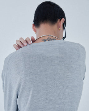 <span style="color: #f50b0b;">Last One</span> MEIAS / SILK HENLEY NECK PO T.GRAY
