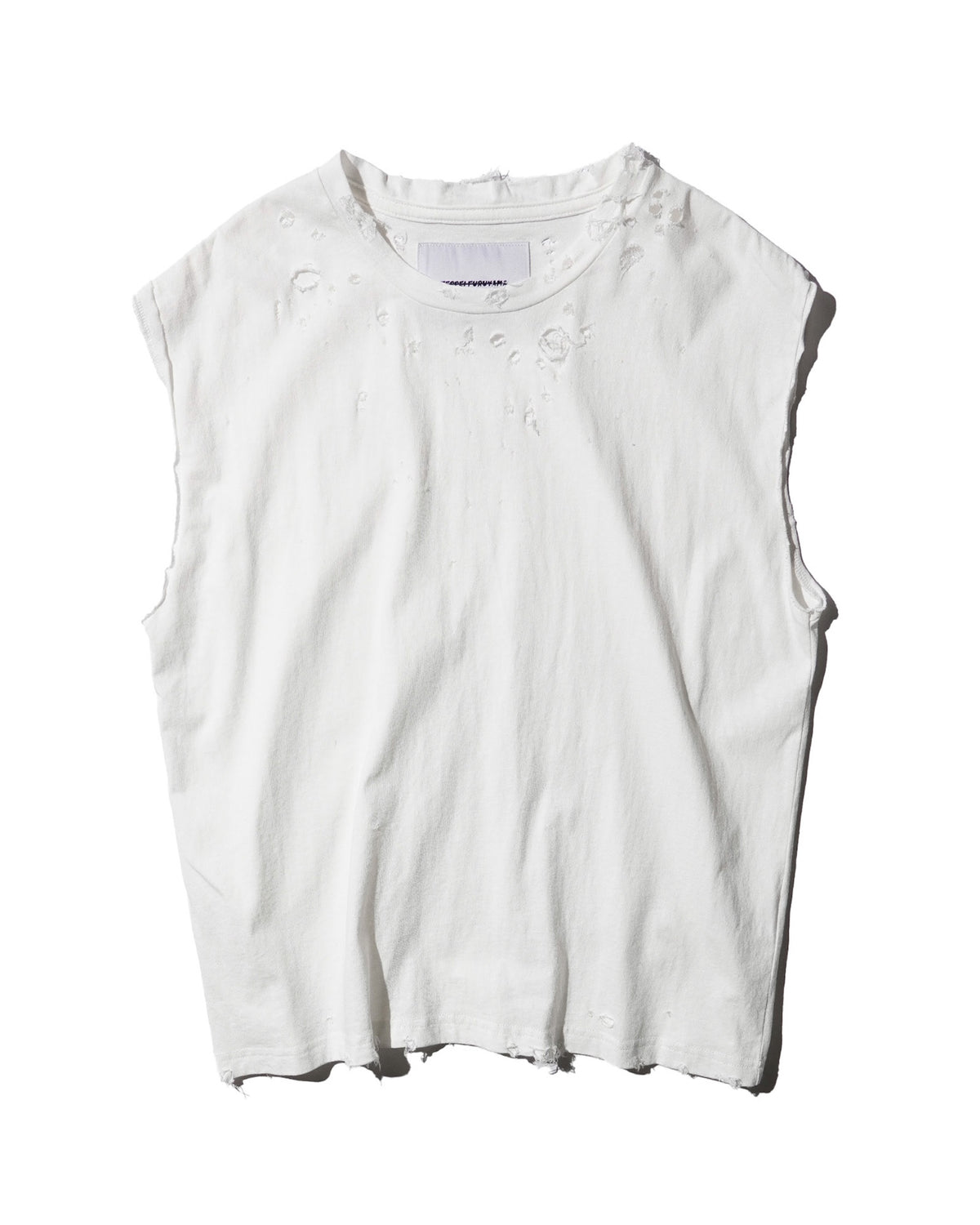 【EXCLUSIVE】TEPPEI FURUYAMA / NO SLEEVE T-SHIRT WHITE