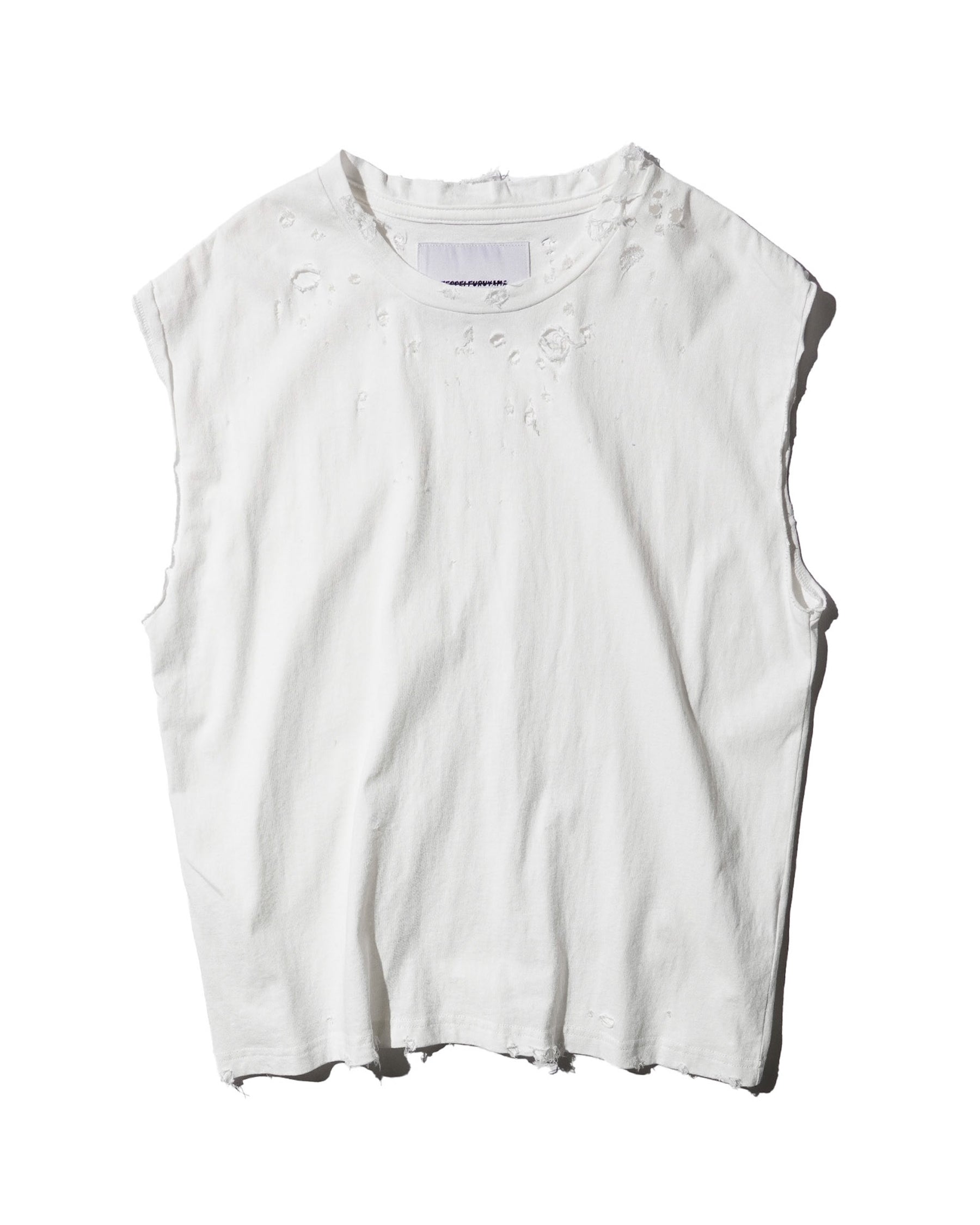 【EXCLUSIVE】TEPPEI FURUYAMA / NO SLEEVE T-SHIRT WHITE