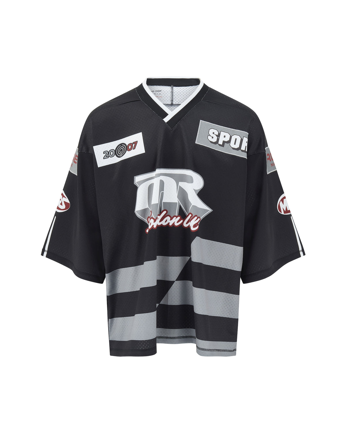 Martine Rose / OVERSIZED HOCKEY TOP BLACK-GREY