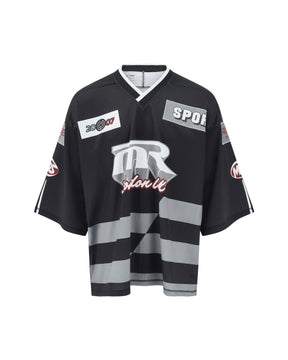 Martine Rose / OVERSIZED HOCKEY TOP BLACK-GREY