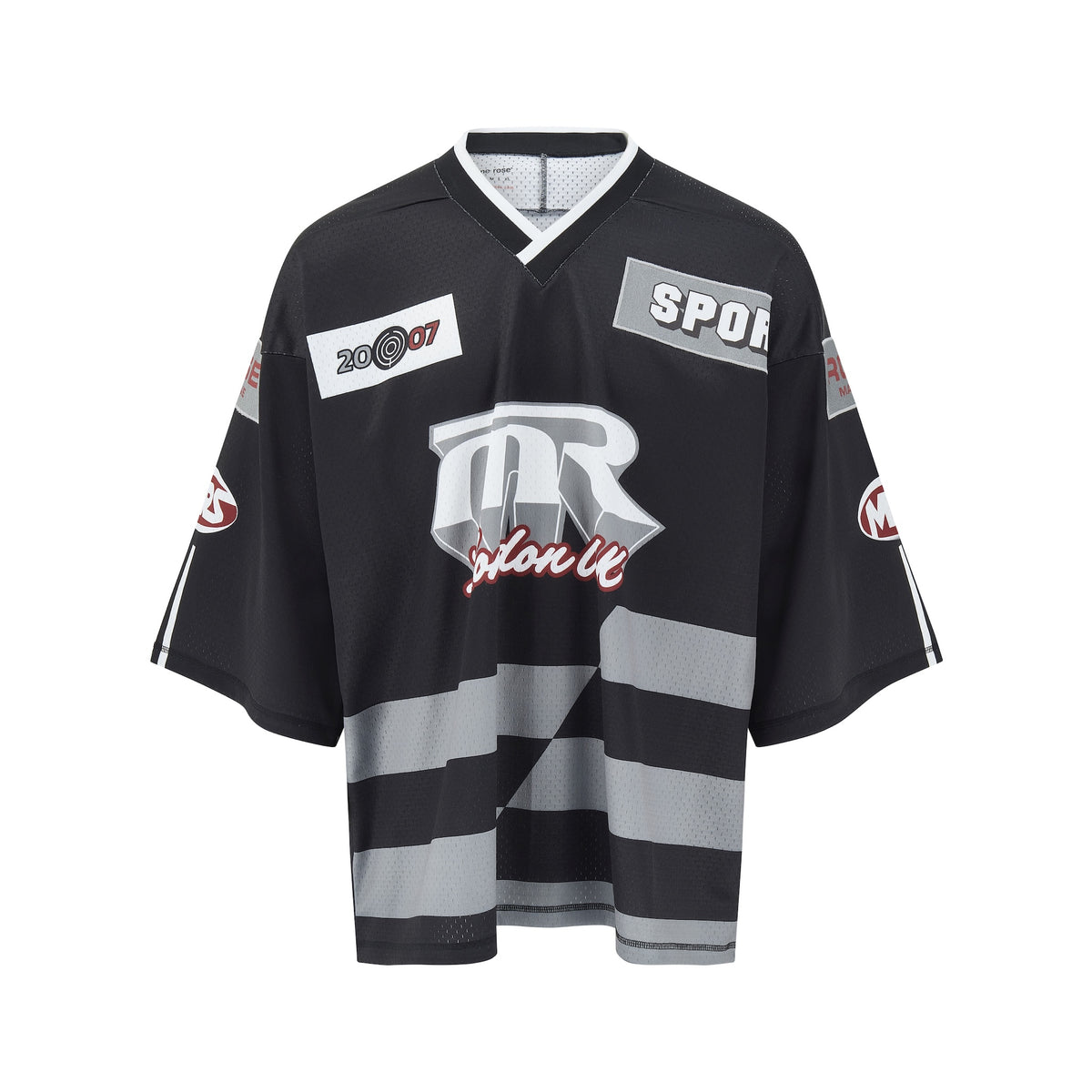 Martine Rose / OVERSIZED HOCKEY TOP BLACK-GREY