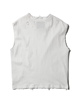 【EXCLUSIVE】TEPPEI FURUYAMA / NO SLEEVE T-SHIRT WHITE