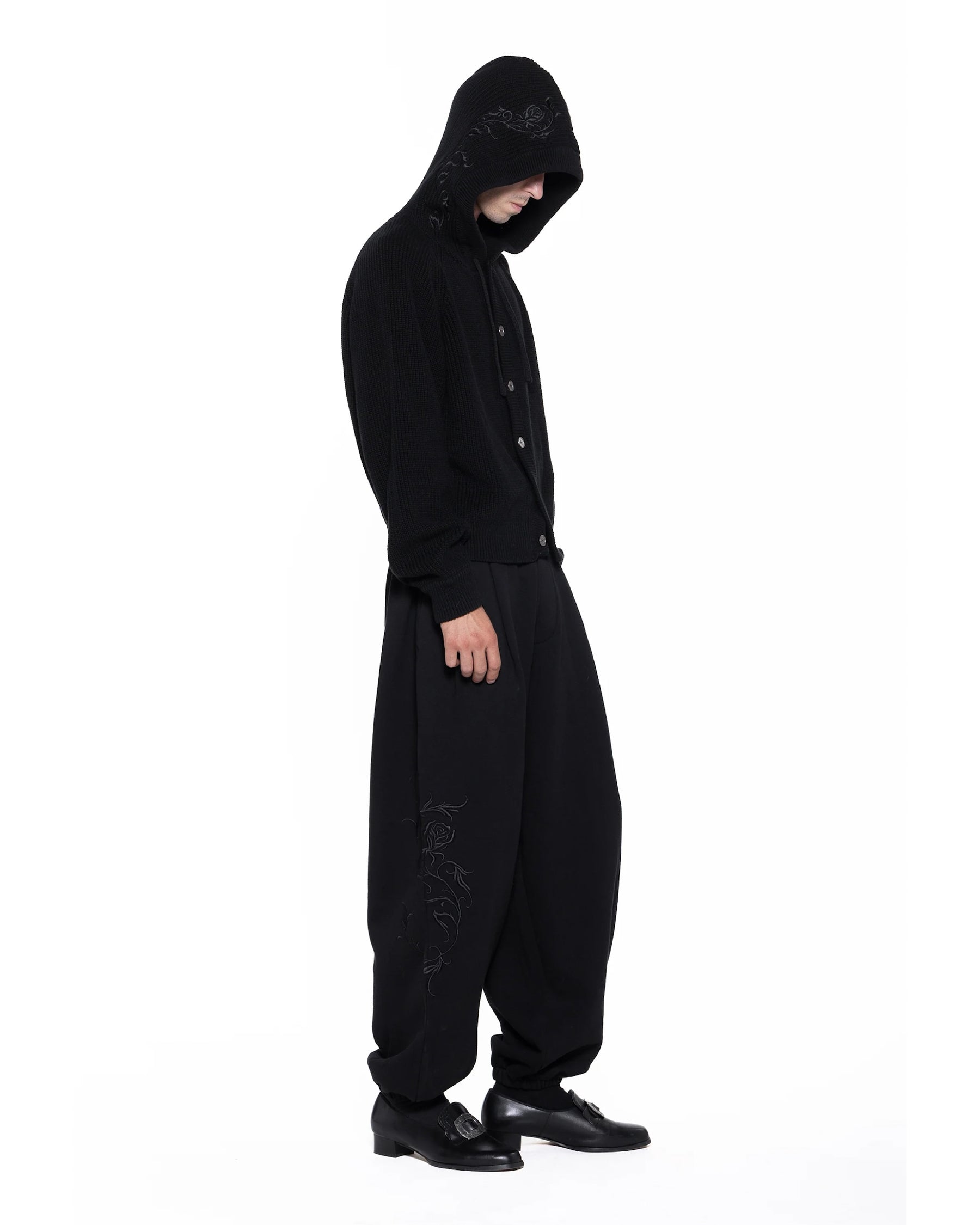 【Pre-Order】1313 SELAH / RAGLAN HOOD CARDIGAN BLACK