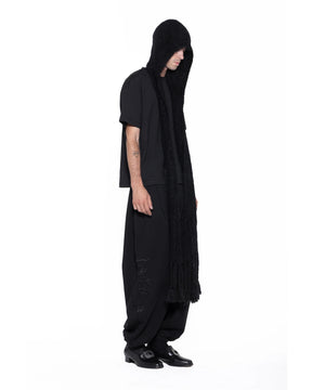 1313 SELAH / ALPACA HOOD SCARF BLACK
