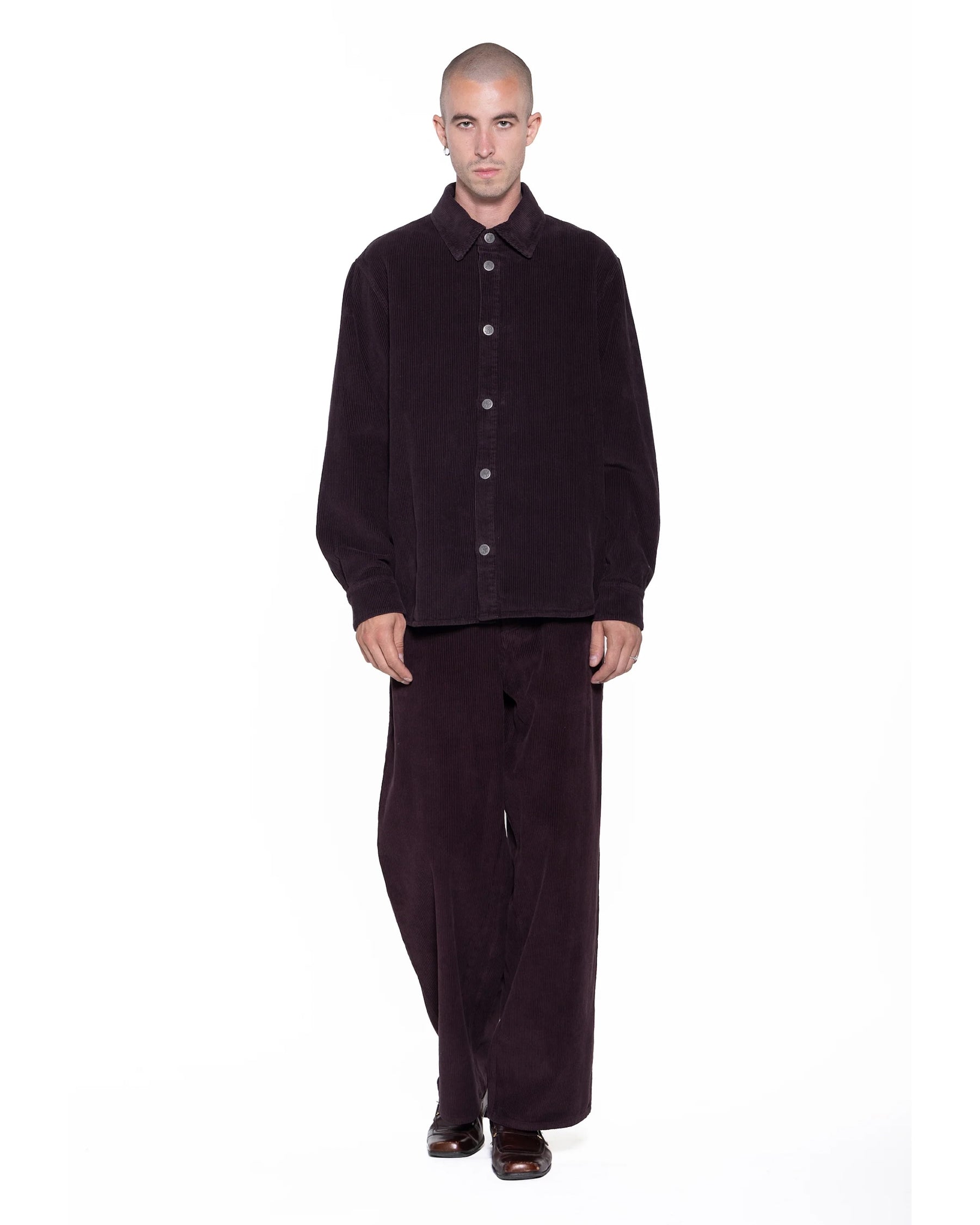1313 SELAH / DANI CORDUROY SHIRT BURGUNDY