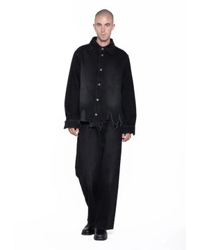 【Pre-Order】1313 SELAH / DANI DISTRESSED DENIM SHIRT WASHED GREY