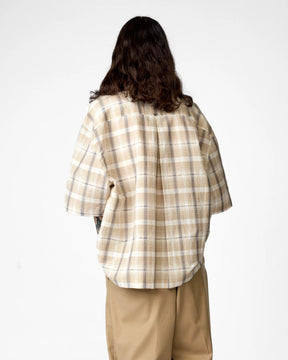 1313 SELAH / MANO SHORTSLEEVE SHIRT BEIGE CHECK