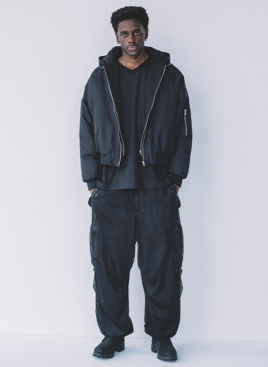 INTODUSK / MESH UTILITY TROUSERS BLACK