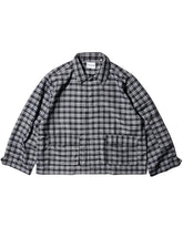 THE MAGUEY / STRIPE UTILITY JACKET BLACK PLAID