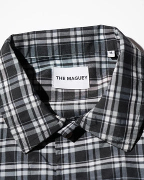 THE MAGUEY / STRIPE UTILITY JACKET BLACK PLAID