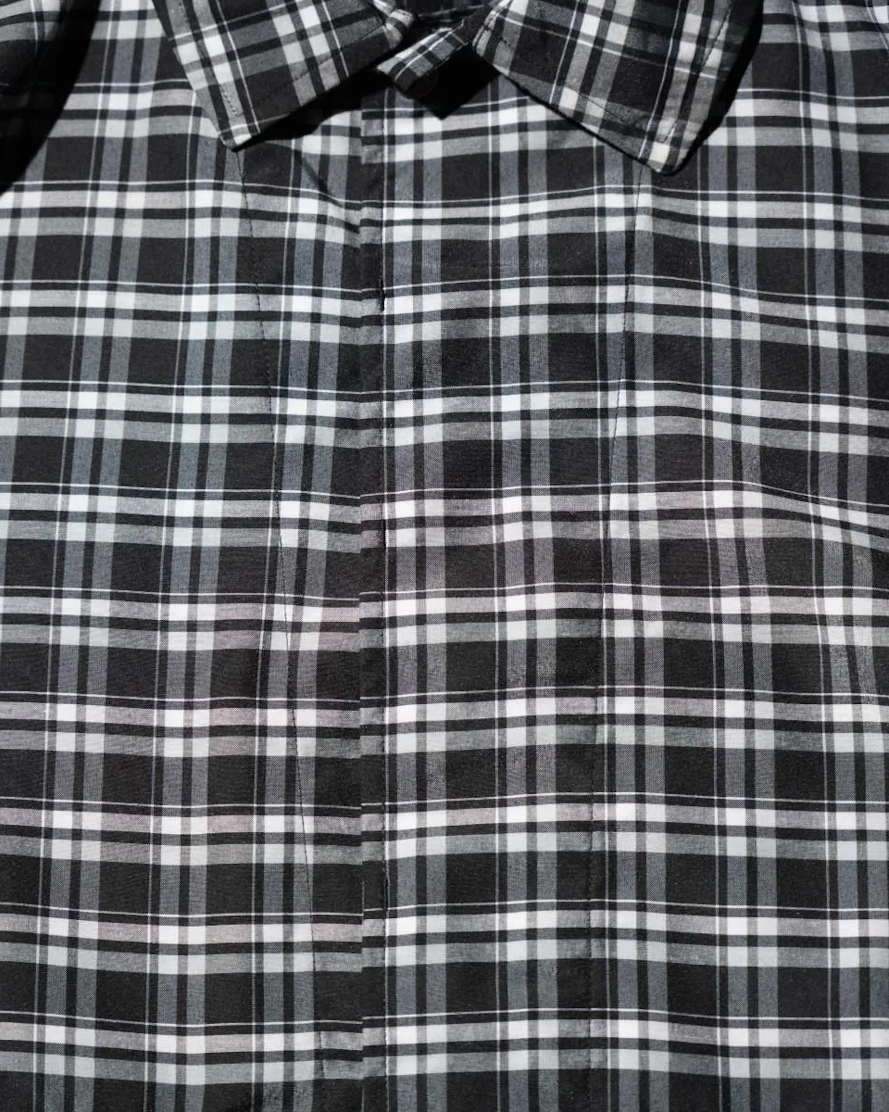 THE MAGUEY / STRIPE UTILITY JACKET BLACK PLAID