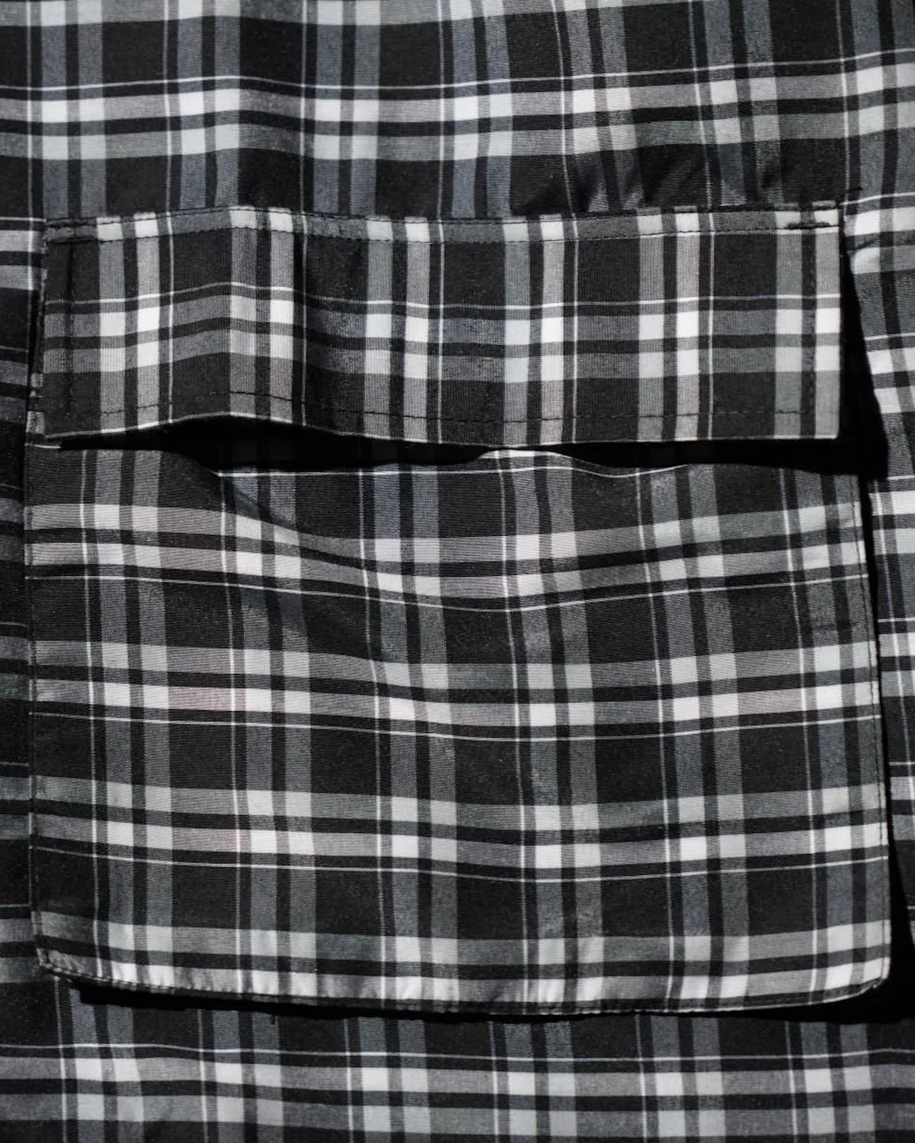 THE MAGUEY / STRIPE UTILITY JACKET BLACK PLAID