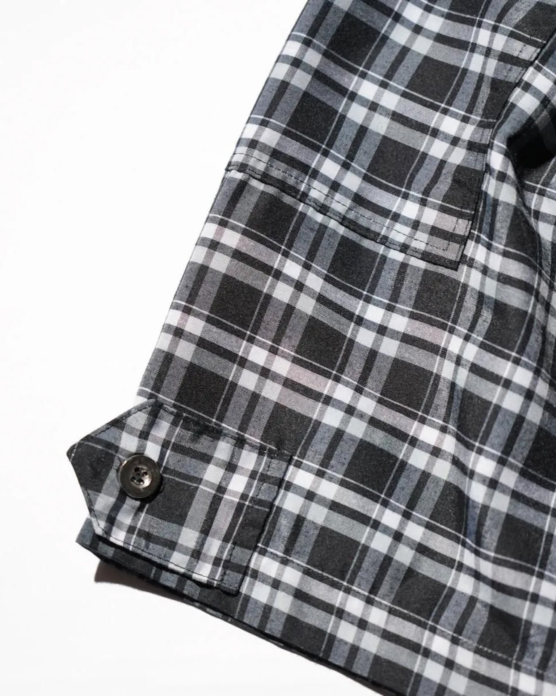 THE MAGUEY / STRIPE UTILITY JACKET BLACK PLAID