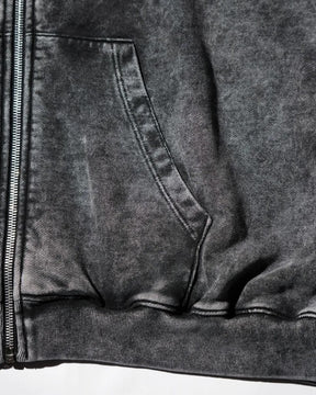 THE MAGUEY / SWEAT ZIP UP HOODIE BLACK