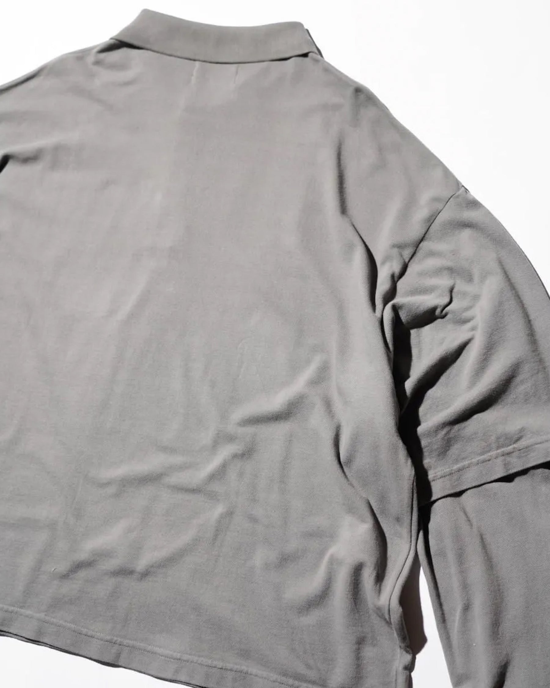 THE MAGUEY / LAYERED POLO CHARCOAL BLACK