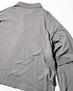 THE MAGUEY / LAYERED POLO CHARCOAL BLACK