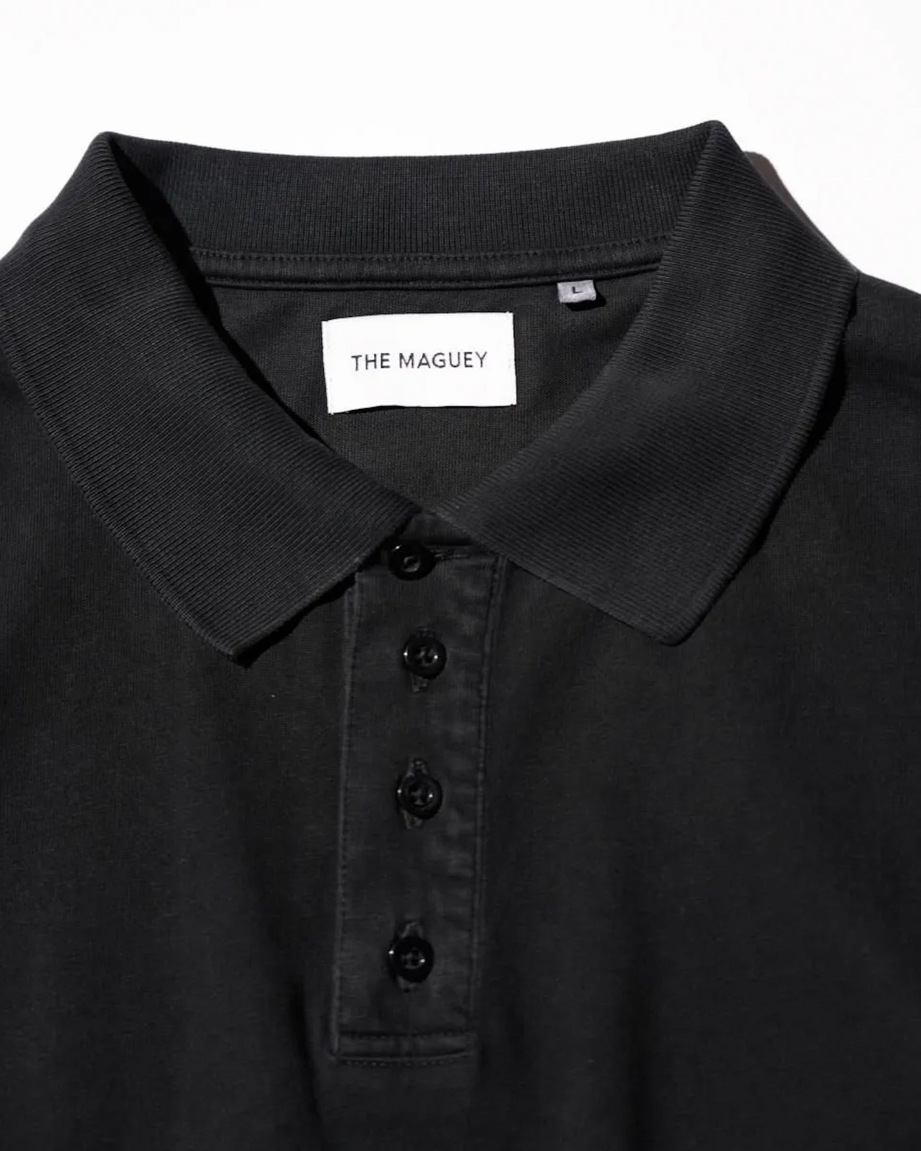 THE MAGUEY / SHORT SLEEVE POLO BLACK CLAY