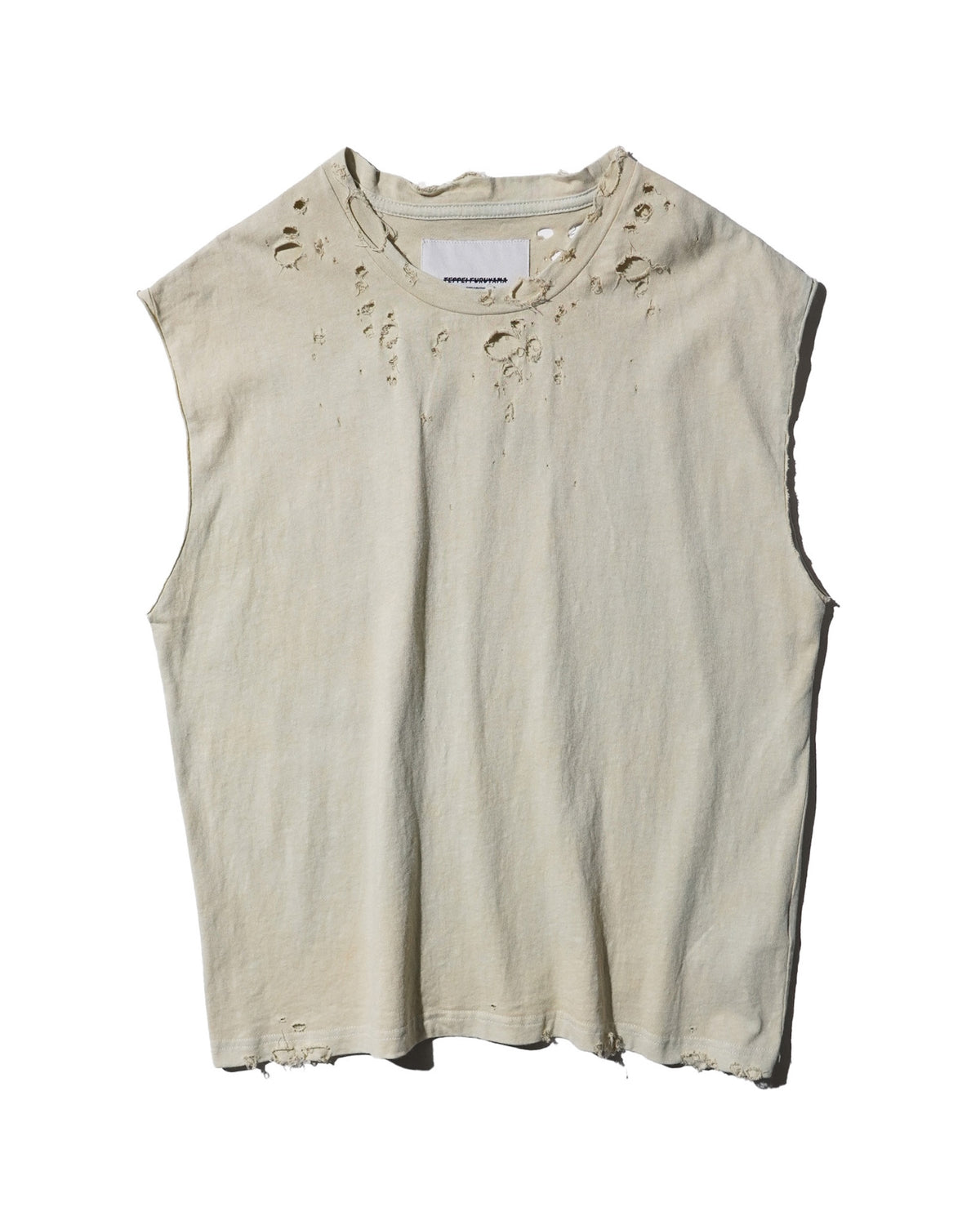 【EXCLUSIVE】TEPPEI FURUYAMA / NO SLEEVE T-SHIRT L.GREEN