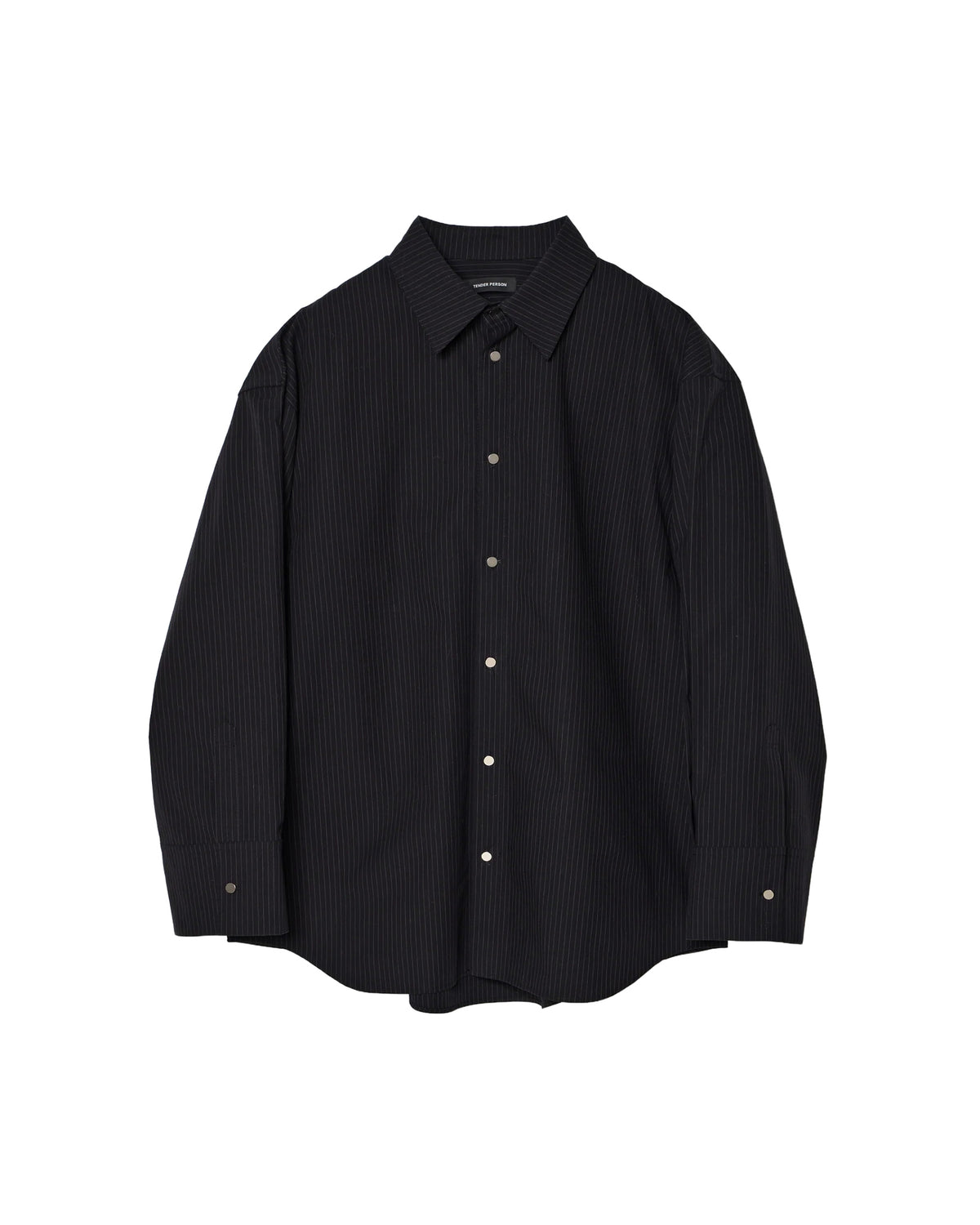 <span style="color: #f50b0b;">Last One</span> TENDER PERSON / STRIPED DREES SHIRT BLACK STRIPE