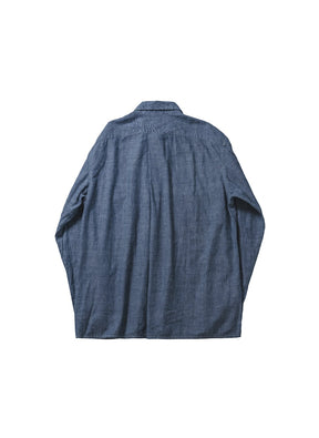 <span style="color: #f50b0b;">Last One</span> SOWBOW / J FLAP POCKET WORK SHIRT CHAMBRAY INDIGO