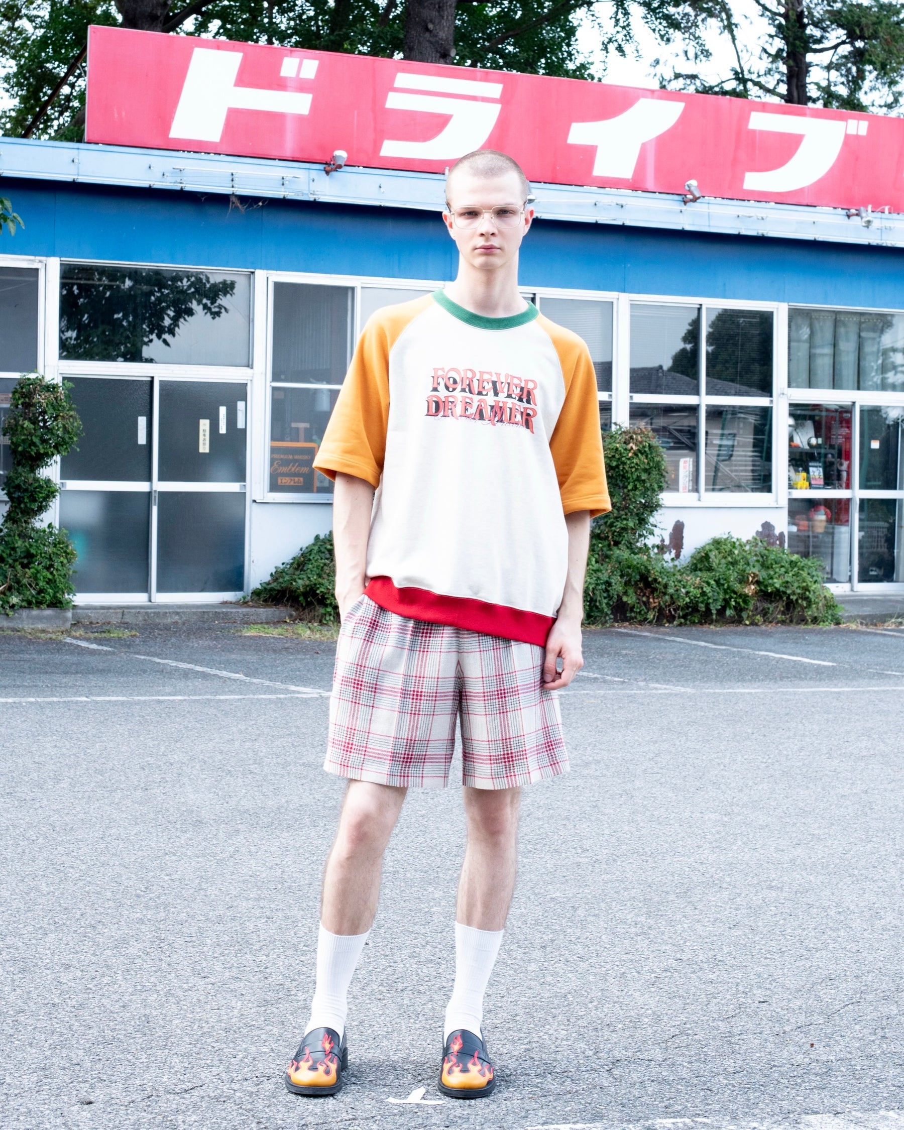 <span style="color: #f50b0b;">Last One</span> TENDER PERSON / FOREVER DREAMER RAGLAN TEE ORANGE