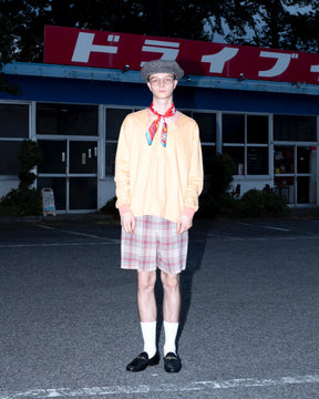 <span style="color: #f50b0b;">Last One</span> TENDER PERSON / HENRY NECK LONG TEE APRICOT