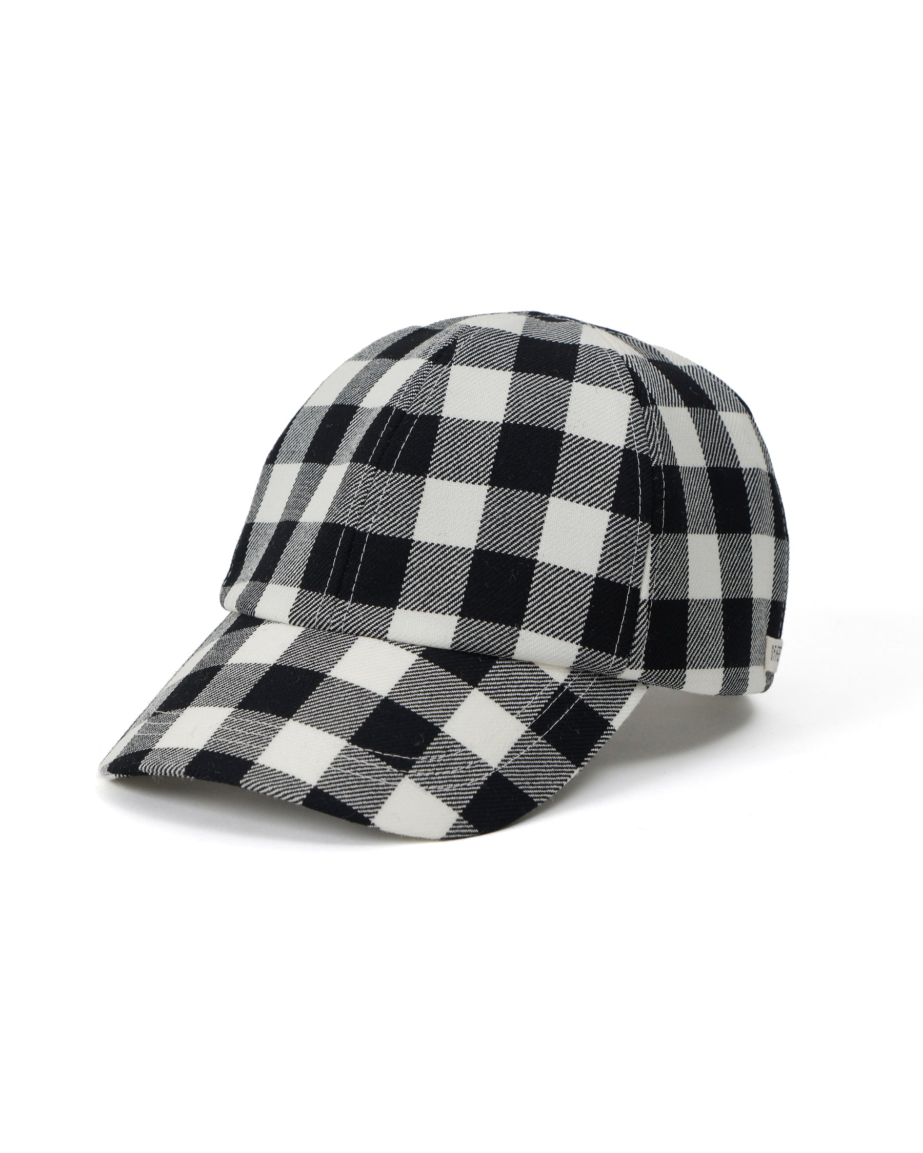 TSTS / GINGHAM WOOL DRAWSTRING CAP BLACK GINGHAM