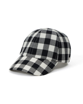 TSTS / GINGHAM WOOL DRAWSTRING CAP BLACK GINGHAM