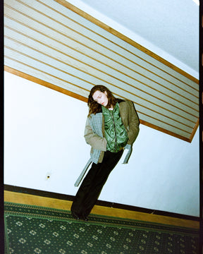 <span style="color: #f50b0b;">Last One</span> TENDER PERSON / MIXING WOOL BOMBER JACKET