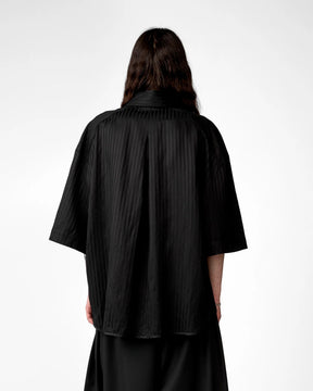 1313 SELAH / MALO SHORTSLEEVE SHIRT BLACK “TONAL PINSTRIPE”