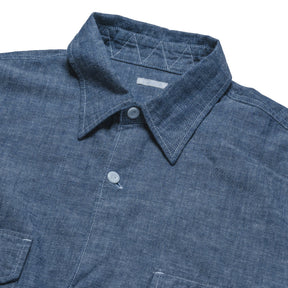 <span style="color: #f50b0b;">Last One</span> SOWBOW / J FLAP POCKET WORK SHIRT CHAMBRAY INDIGO