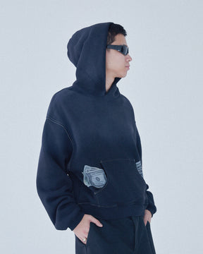 ERL / UNISEX MONEY HOODIE KNIT BLACK