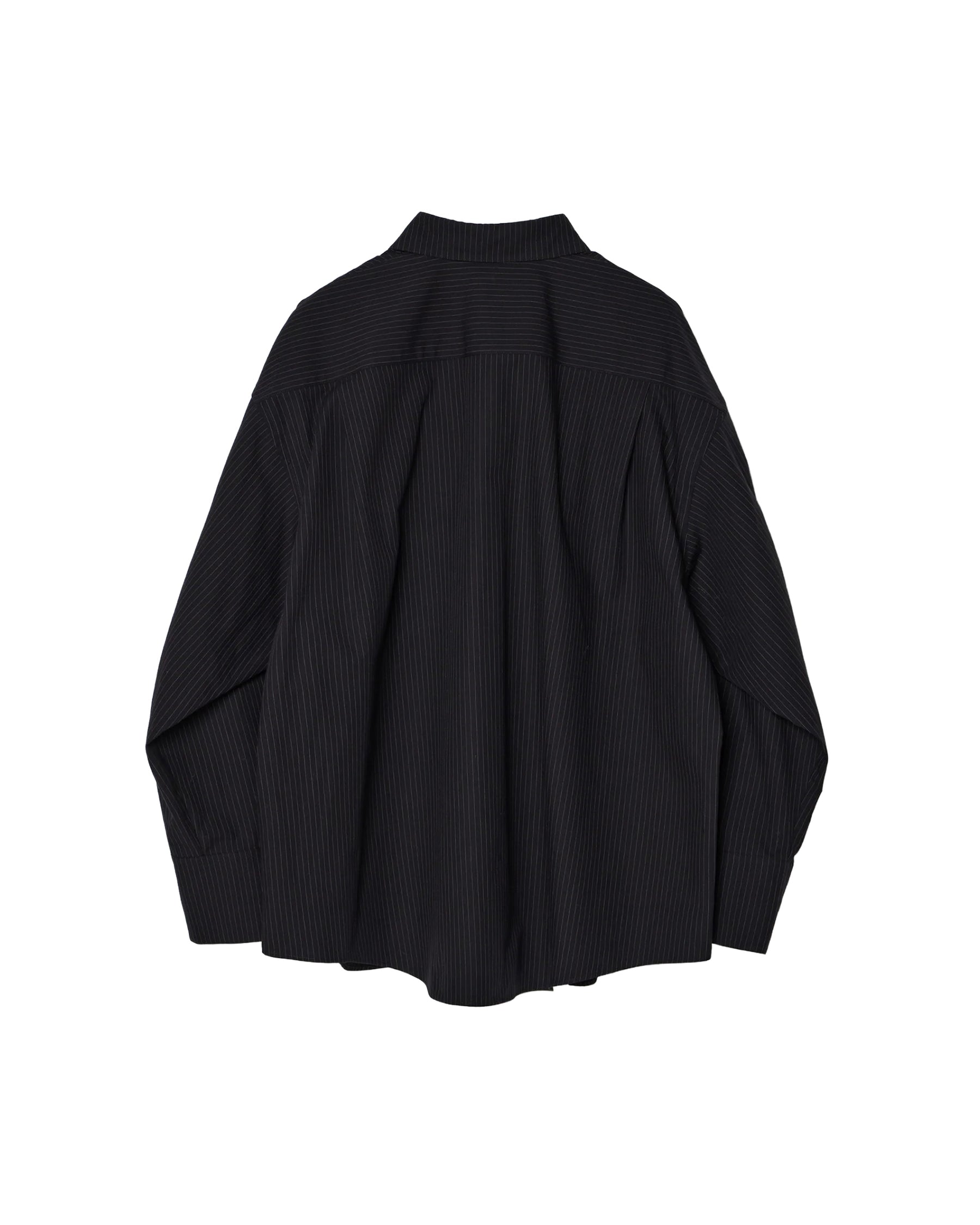 <span style="color: #f50b0b;">Last One</span> TENDER PERSON / STRIPED DREES SHIRT BLACK STRIPE