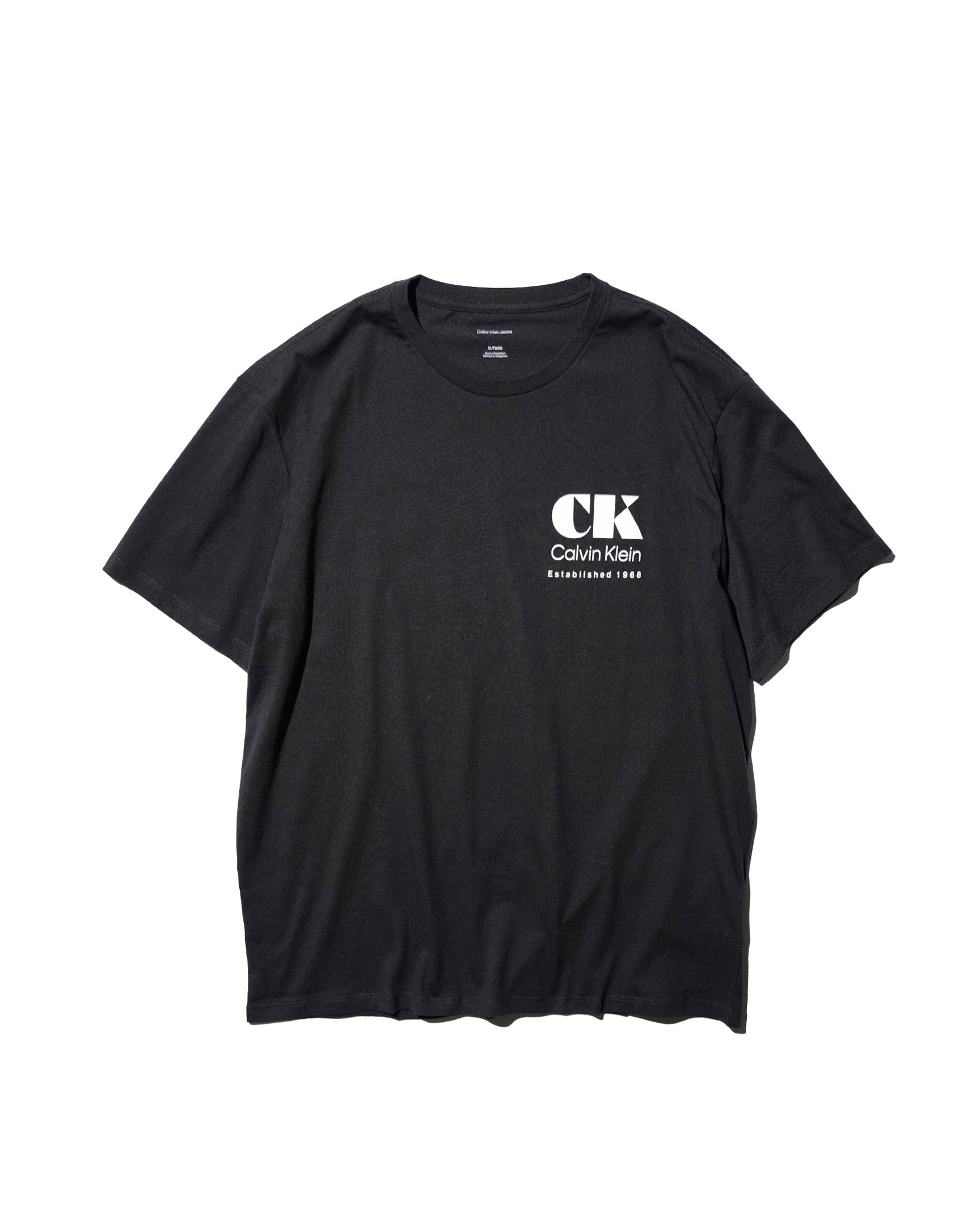 Calvin Klein / PRINTED LOGO TEE BLACK