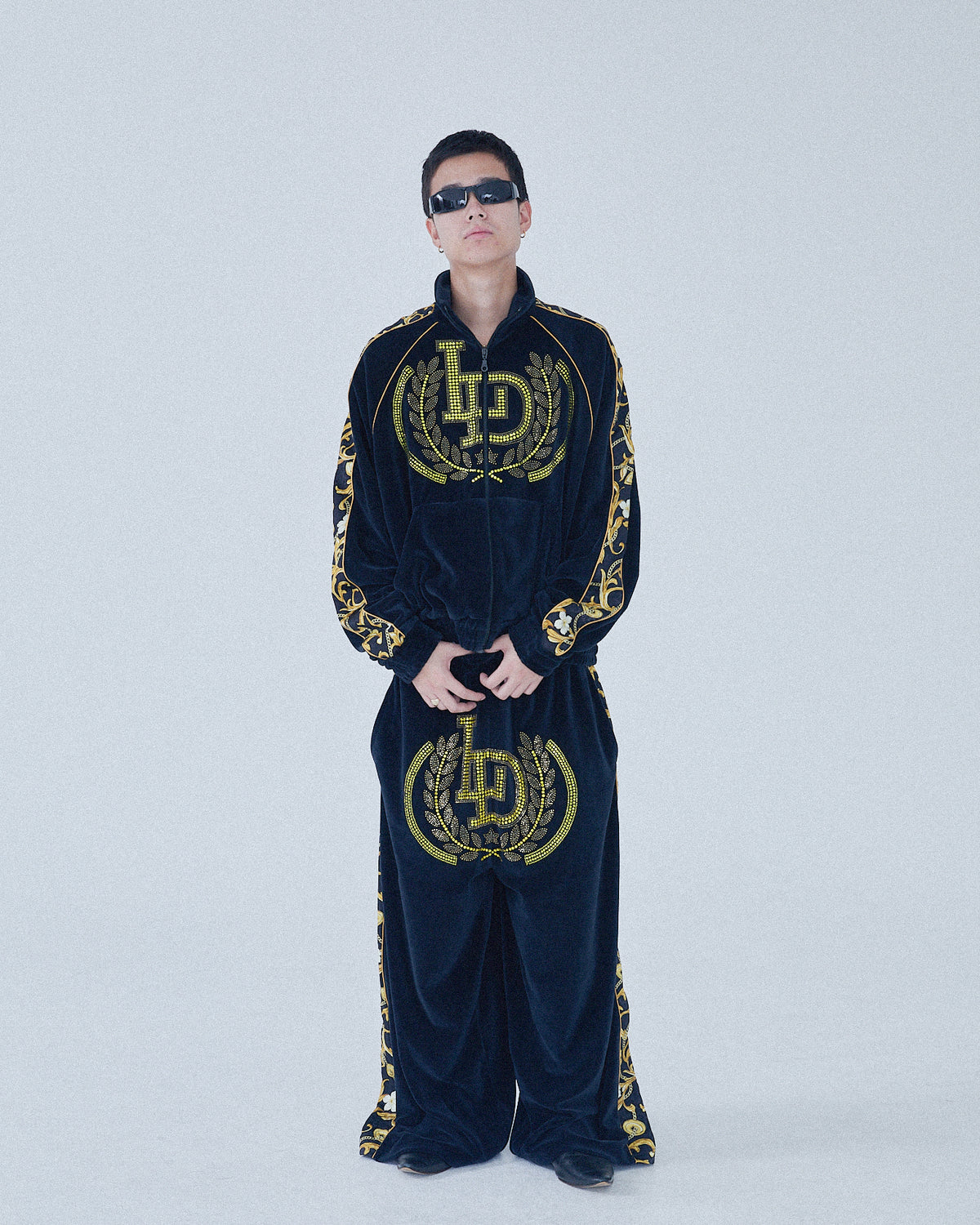 <span style="color: #ff2a00;">Last One</span> LU'U DAN / SUPA SLEAZE TRACK JACKET BAROQUE BLACK