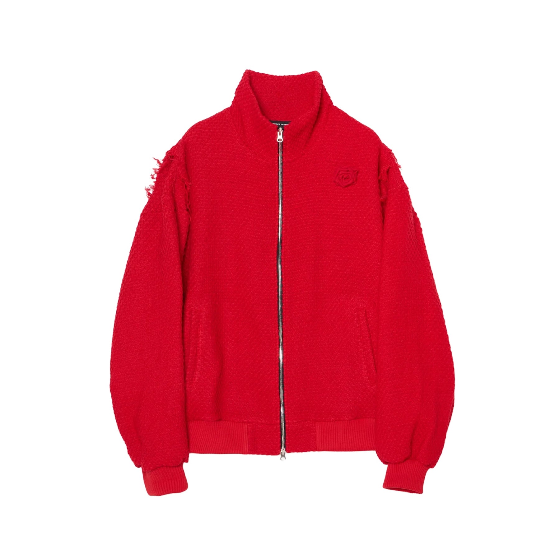 <span style="color: #f50b0b;">Last One</span> TENDER PERSON / HONEYCOME ZIP UP JACKET RED